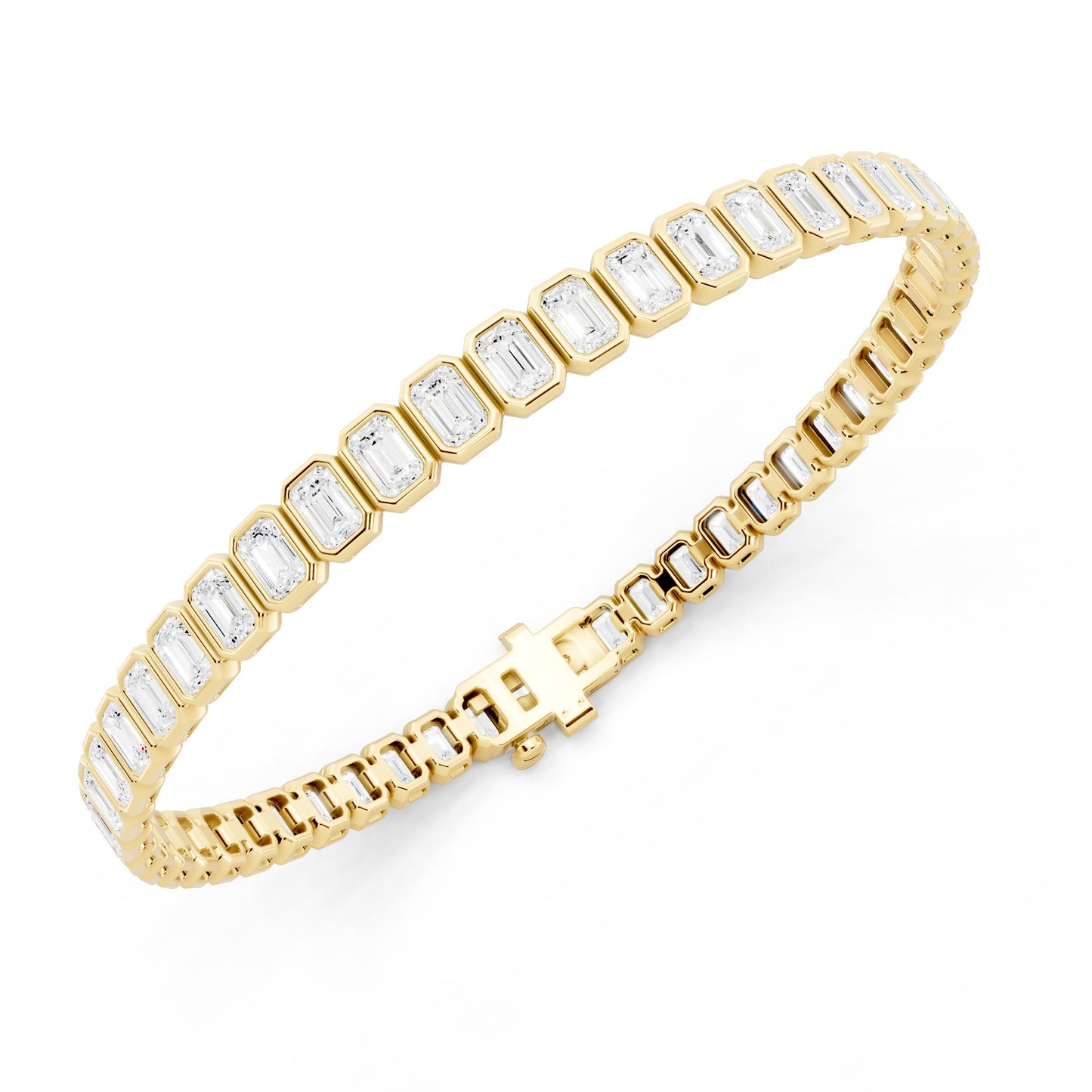 Held Emerald Cut Bangle
