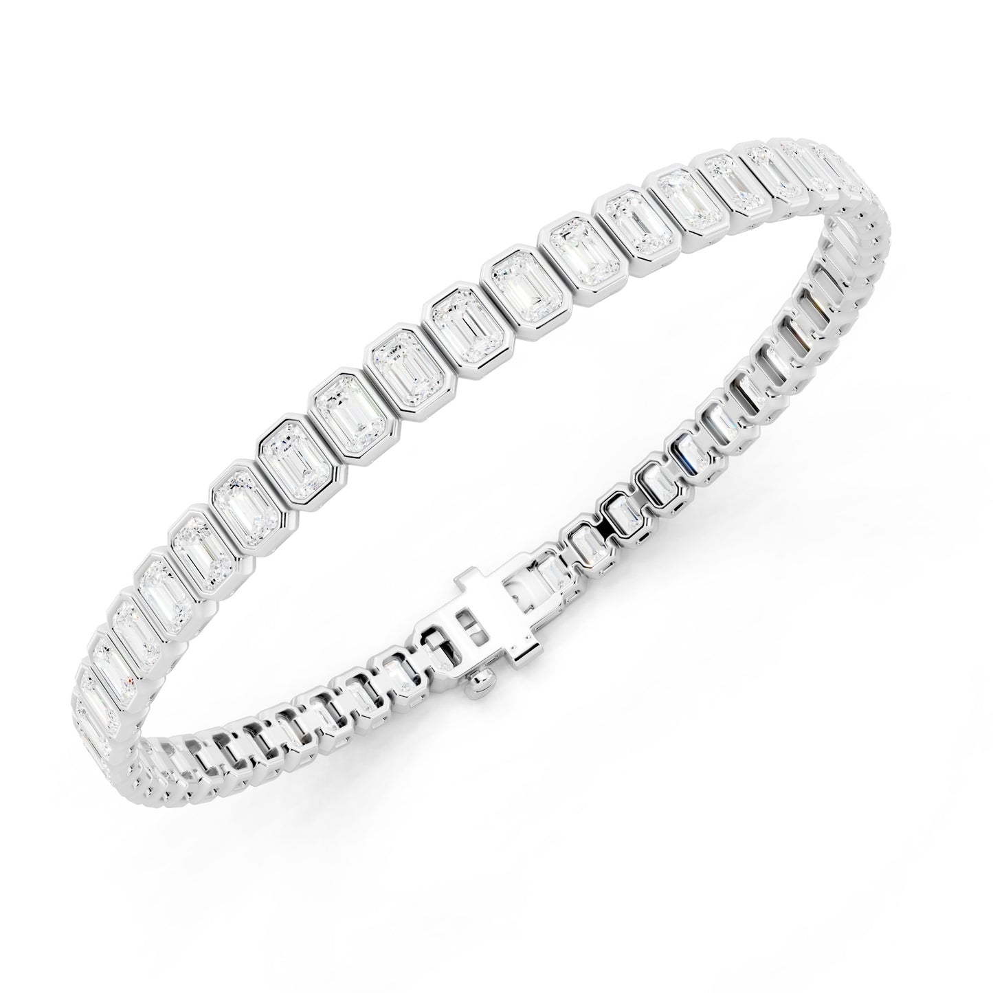 Held Emerald Cut Bangle