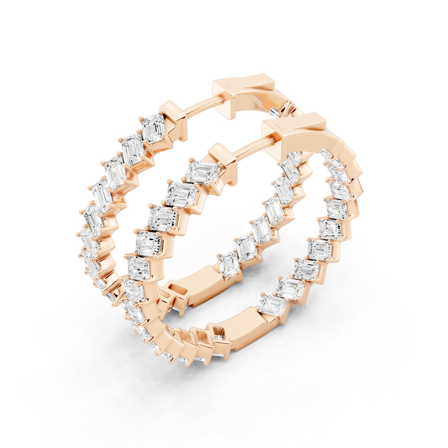 Poise Emerald Cut Earrings